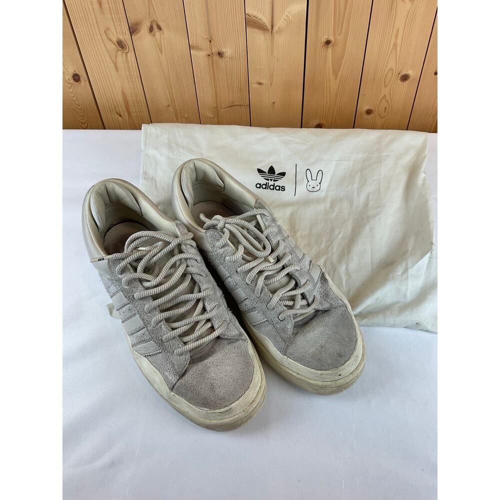 Men's Adidas Bad Bunny Campus Shoes, Size 9.5- Gray/White